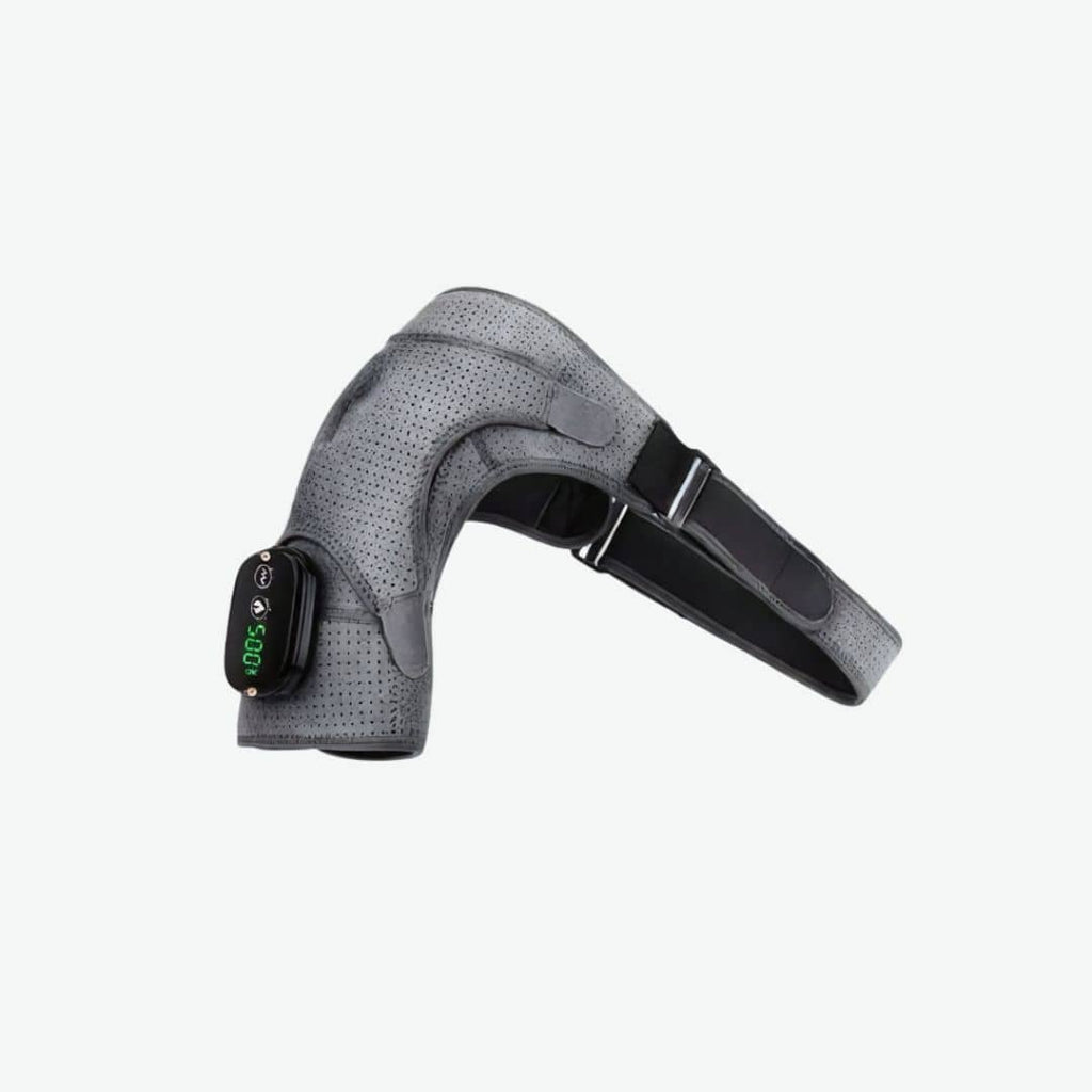 heated shoulder massager on a white background